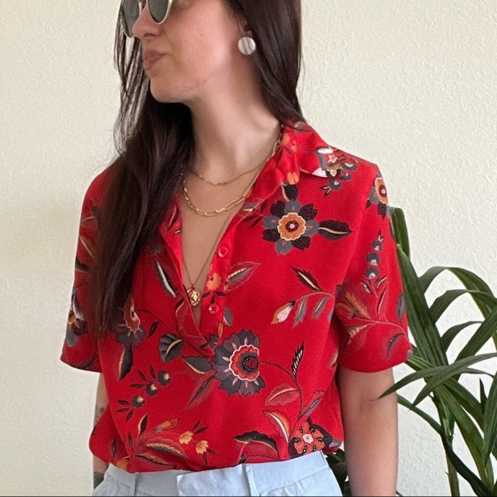 ALFRED DUNNER • Vintage Neo Floral Blouse